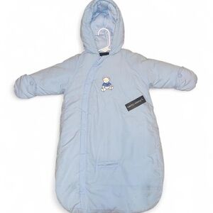 Faded Glory Baby Blue Baby Snowsuit with Bear Design